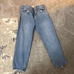 Abercrombie & Fitch Blue Straight High Rise Jeans